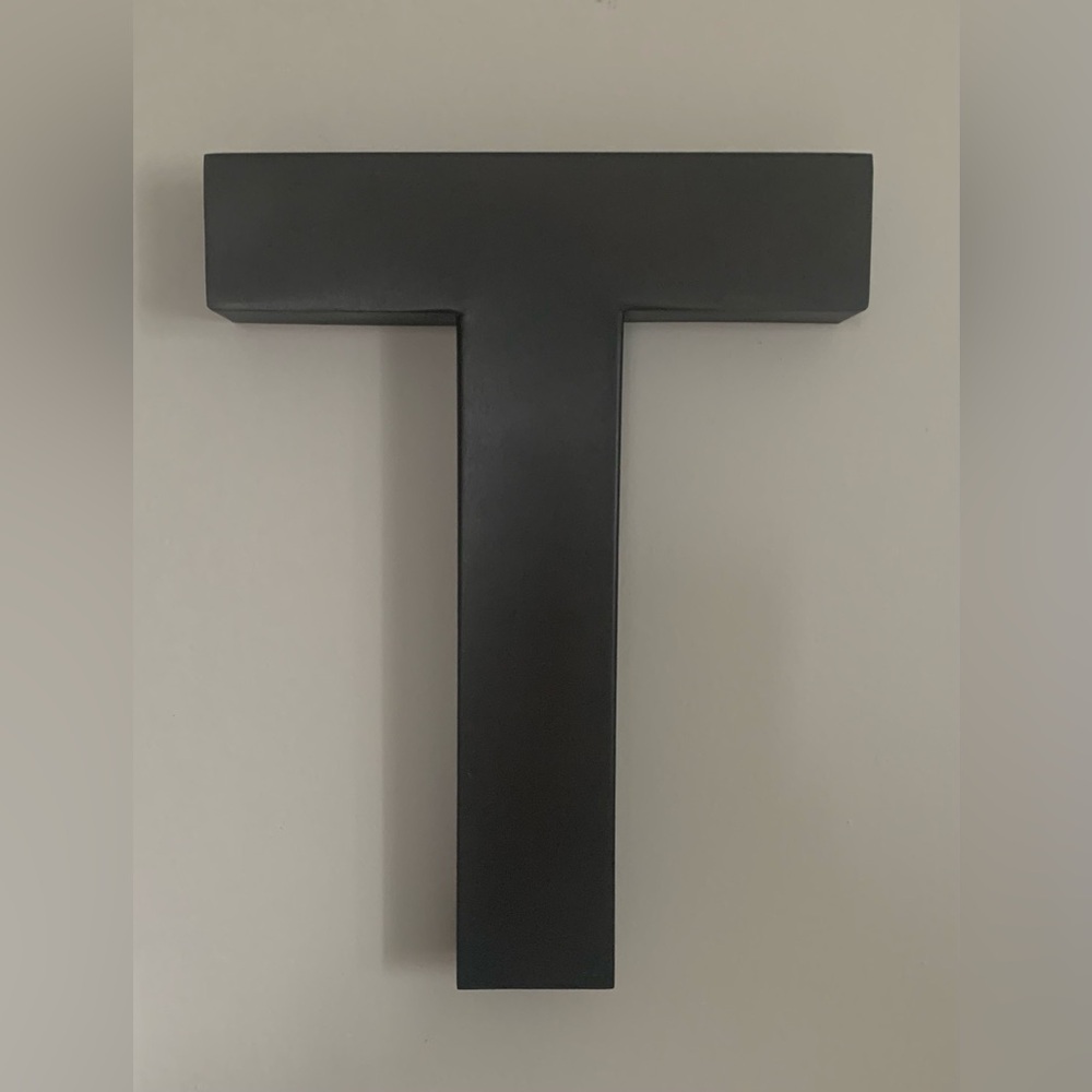 Pottery Barn Black Decorative Letter T